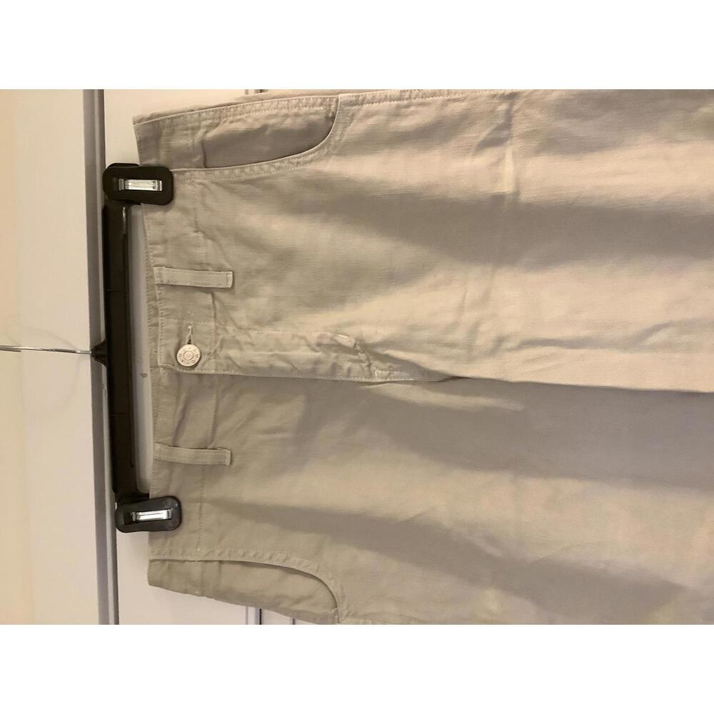 AMO Wide Leg Edith Trouser Pant Jean Slouch Tan Khaki Pumice 25 - Picture 2 of 7